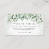 Eukalyptus Greenery Monogram Wedding Website Begleitkarte (Vorderseite)