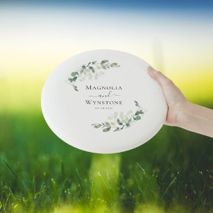 Eukalyptus Greenery Monogram Wedding Wham-O Frisbee