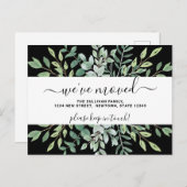 Eukalyptus Greenery Moving Ankündigung Postkarte (Vorne/Hinten)