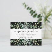 Eukalyptus Greenery Moving Ankündigung Postkarte (Stehend Vorderseite)