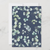 Eukalyptus Greenery Oval Wreath Wedding Einladung (Rückseite)