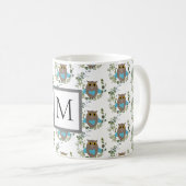 Eukalyptus Greenery Owl Kaffeetasse (VorderseiteRechts)