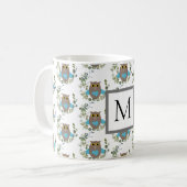 Eukalyptus Greenery Owl Kaffeetasse (Vorderseite Links)