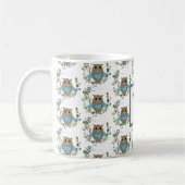 Eukalyptus Greenery Owl Kaffeetasse (Links)
