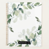 Eukalyptus Greenery Personalisiert Monogram Name Planer (Vorderseite)