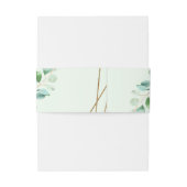 Eukalyptus Greenery Personalisiert Wedding Einladungsbanderole (Rückseitenbeispiel)