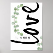 Eukalyptus Greenery Personalisierte Liebe Poster (Vorne)