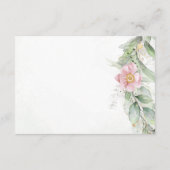 Eukalyptus Greenery Pink Floral Wedding RSVP (Rückseite)