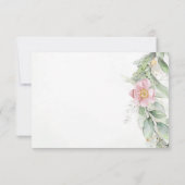 Eukalyptus Greenery Pink Floral Wedding RSVP Karte (Rückseite)