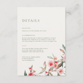 Eukalyptus Greenery & Pink Florals Wedding Begleitkarte
