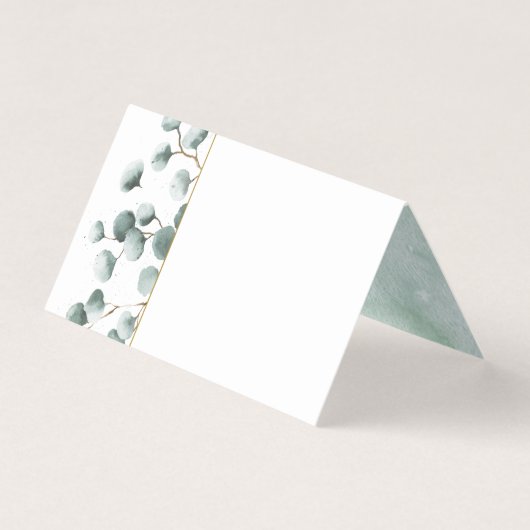 Eukalyptus Greenery-Platzkarten Visitenkarten (Vorderseite)