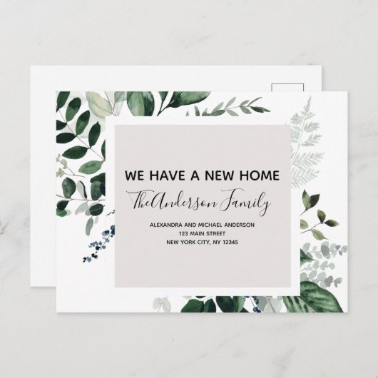 Eukalyptus Greenery Pos Postkarte (Vorne/Hinten)