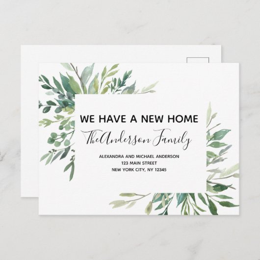 Eukalyptus Greenery Pos Postkarte (Vorne/Hinten)