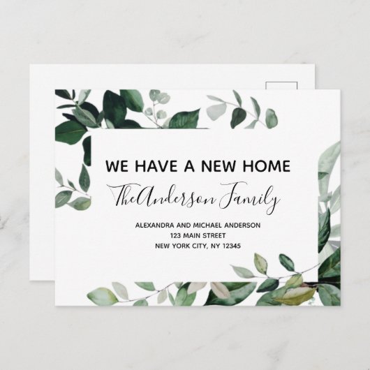 Eukalyptus Greenery Pos Postkarte (Vorne/Hinten)