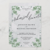 Eukalyptus Greenery Probe Abendessen Einladung (Vorne/Hinten)