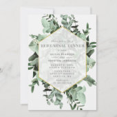 Eukalyptus & Greenery Probe Abendessen Einladung (Vorderseite)