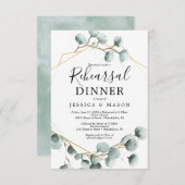 Eukalyptus Greenery Probe Dinner Einladung Karte (Vorne/Hinten)