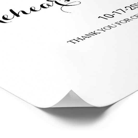 Eukalyptus Greenery Probe Dinner Willkommen Poster (Ecke)