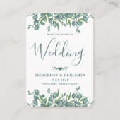 Eukalyptus Greenery QR Code Einladung Hochzeitsfei (Vorderseite)