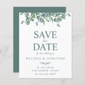 Eukalyptus Greenery QR Code Save the Date (Vorne/Hinten)