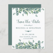 Eukalyptus Greenery QR Code Save the Date (Vorne/Hinten)