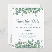 Eukalyptus Greenery QR Code Save the Date (Vorne/Hinten)