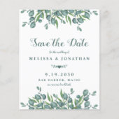 Eukalyptus Greenery QR Code Save the Date (Vorderseite)