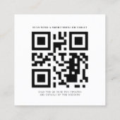 Eukalyptus Greenery QR Code Save the Date Karte (Rückseite)