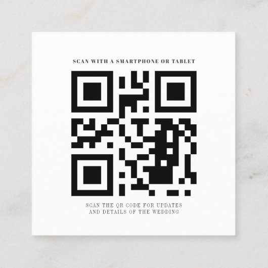 Eukalyptus Greenery QR Code Save the Date Karte (Rückseite)