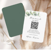 Eukalyptus Greenery QR Code UAWG Wedding Simple Begleitkarte