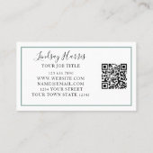 Eukalyptus Greenery QR Code Visitenkarte (Rückseite)