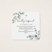 Eukalyptus Greenery QR Code Wedding RSVP Card (Vorderseite)