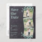 Eukalyptus Greenery QR Code Wedding Save the Date (Vorne/Hinten)