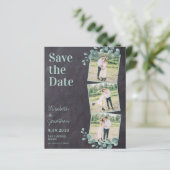 Eukalyptus Greenery QR Code Wedding Save the Date (Stehend Vorderseite)
