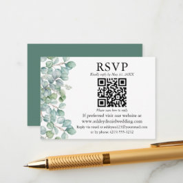 Eukalyptus Greenery QR UAWG Wedding Begleitkarte