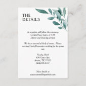 Eukalyptus Greenery Rahmen Grün Blau Weiß Begleitkarte (Vorderseite)