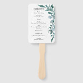 Eukalyptus Greenery Rahmen Grün Blau Weiß Fächer (Vorderseite)