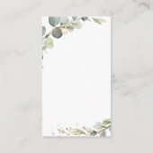 Eukalyptus Greenery Rezept für eine Braut Begleitkarte (Rückseite)