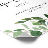 Eukalyptus Greenery Rezpe Card Brautparty Signatur Poster (Ecke)