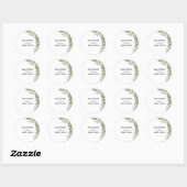 Eukalyptus Greenery Round Sticker (Blatt)