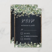 Eukalyptus Greenery RSVP Card | rustikal Begleitkarte (Vorne/Hinten)