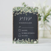 Eukalyptus Greenery RSVP Card | rustikal Begleitkarte (Stehend Vorderseite)