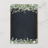 Eukalyptus Greenery RSVP Card | rustikal Begleitkarte (Rückseite)