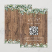 Eukalyptus Greenery RSVP Card | rustikal Begleitkarte (Vorne/Hinten)