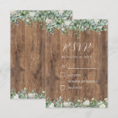 Eukalyptus Greenery RSVP Card | rustikal Begleitkarte (Vorne/Hinten)