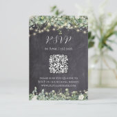 Eukalyptus Greenery RSVP Card | rustikal Begleitkarte (Stehend Vorderseite)