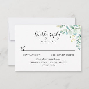 Eukalyptus Greenery RSVP Karte