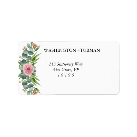 Eukalyptus Greenery Rücksendeadresse Etikett Adressaufkleber (Vorne)