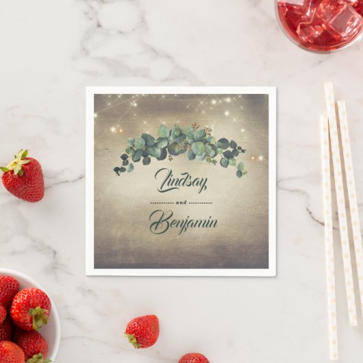 Eukalyptus Greenery Rustic Country Wedding Serviette (Beispiel)