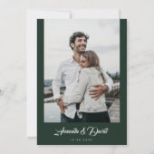 Eukalyptus Greenery Rustic Couple Foto Wedding Einladung (Rückseite)